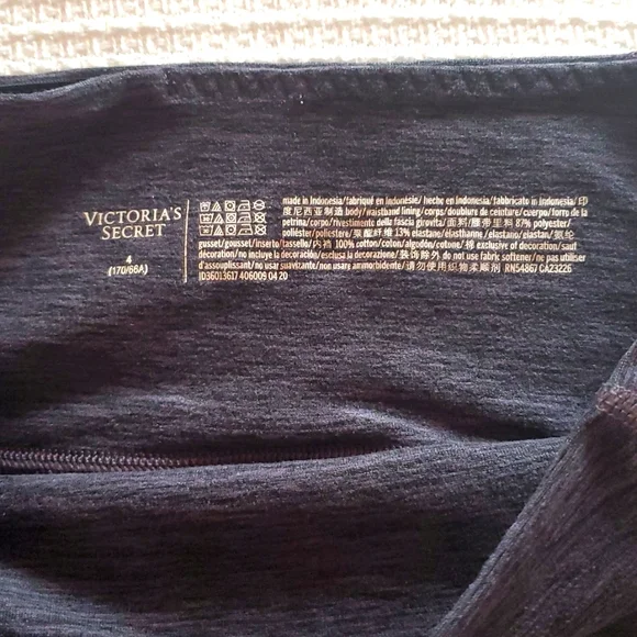 Victoria Secret High-Waisted Black/ Purple Tint Leggings - Picture 4 of 8